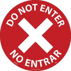NMC - "Do Not Enter" Adhesive-Backed Floor Sign - Industrial Tool & Supply
