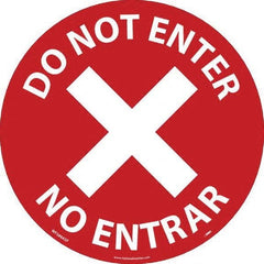 NMC - "Do Not Enter" Adhesive-Backed Floor Sign - Industrial Tool & Supply