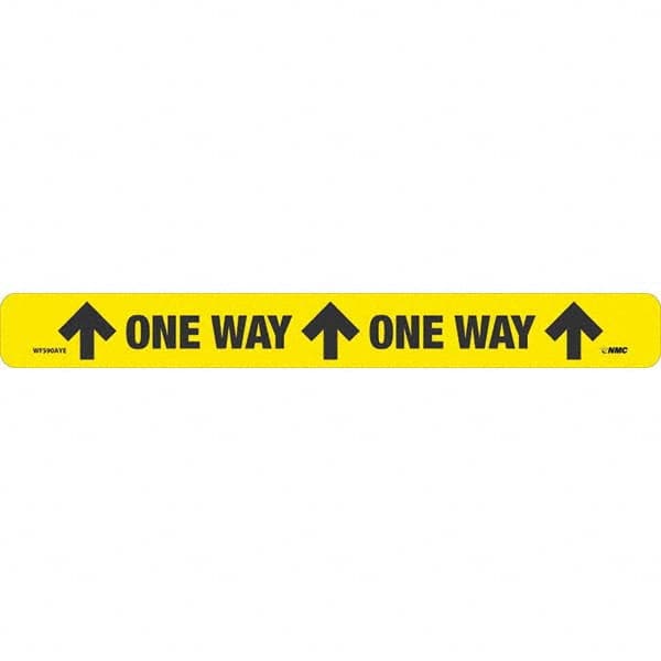 NMC - "One Way" Adhesive-Backed Floor Sign - Industrial Tool & Supply
