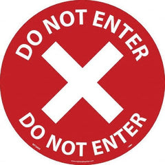 NMC - "Do Not Enter" Adhesive-Backed Floor Sign - Industrial Tool & Supply