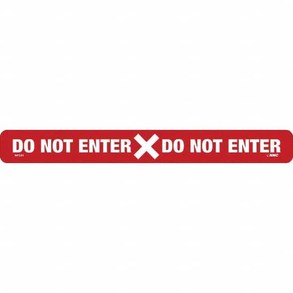 NMC - "Do Not Enter" Adhesive-Backed Floor Sign - Industrial Tool & Supply