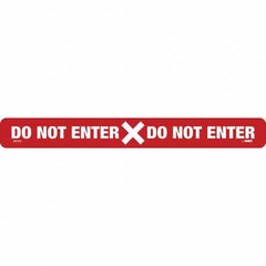 NMC - "Do Not Enter" Adhesive-Backed Floor Sign - Industrial Tool & Supply