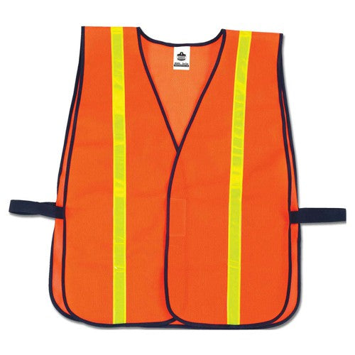 8040HL Orange Non-Cert Hi-Gloss Vest - Industrial Tool & Supply