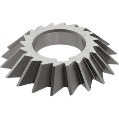 Keo - 4 x 1/2" 45° 20-Tooth High Speed Steel Single-Angle Cutter - Industrial Tool & Supply