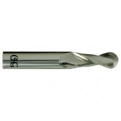 1/4" Dia. - 2-1/2" OAL - Carbide - Ball End HP End Mill-2 FL - Industrial Tool & Supply