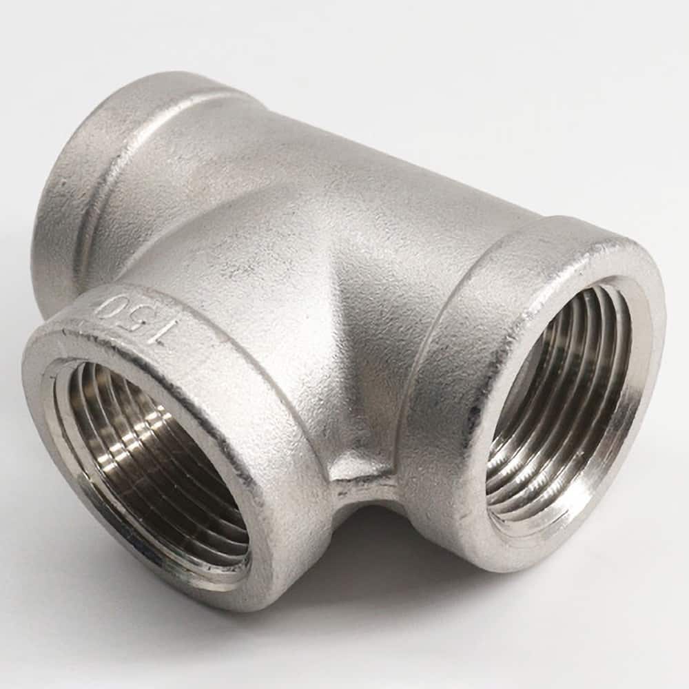 Guardian Worldwide - Stainless Steel Pipe Fittings; Type: Tee ; Fitting Size: 3/4 ; End Connections: FNPT x FNPT x FNPT ; Material Grade: 316 ; Pressure Rating (psi): 150 - Exact Industrial Supply