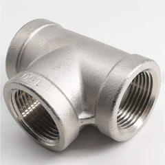 Guardian Worldwide - Stainless Steel Pipe Fittings; Type: Tee ; Fitting Size: 1 ; End Connections: FNPT x FNPT x FNPT ; Material Grade: 304 ; Pressure Rating (psi): 150 - Exact Industrial Supply