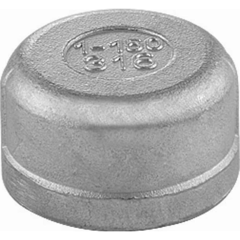 Guardian Worldwide - Stainless Steel Pipe Fittings; Type: Round Cap ; Fitting Size: 1-1/2 ; End Connections: Threaded ; Material Grade: 316 ; Pressure Rating (psi): 150 - Exact Industrial Supply
