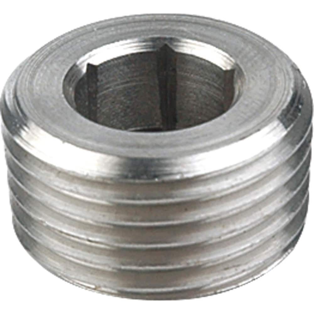 Guardian Worldwide - Stainless Steel Pipe Fittings; Type: Hexagon Socket Plug ; Fitting Size: 1-1/4 ; End Connections: MNPT ; Material Grade: 304 ; Pressure Rating (psi): 150 ; Length (Inch): 0.81 - Exact Industrial Supply