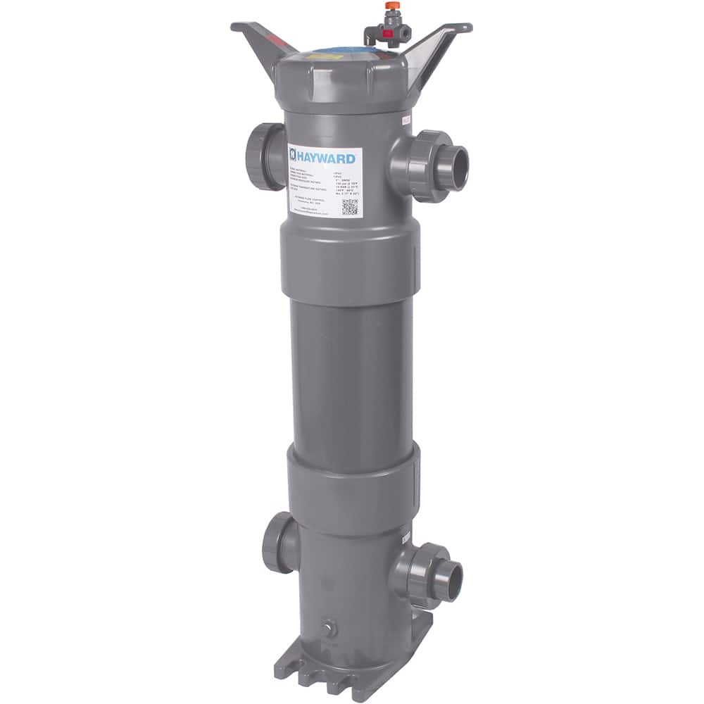 Hayward - Bag Filter Housings; Bag Size (#): 2 ; Length (Decimal Inch): 16.0000 ; Pipe Size: 2 (Inch); End Connections: Socket; Threaded ; Maximum Flow Rate (GPM): 100 ; Maximum Working Pressure (psi): 150.000 - Exact Industrial Supply