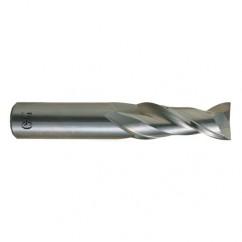 1/4 Dia. x 2-1/2 Overall Length 2-Flute .060 C/R Solid Carbide SE End Mill-Round Shank-Center Cutting-Uncoated - Industrial Tool & Supply