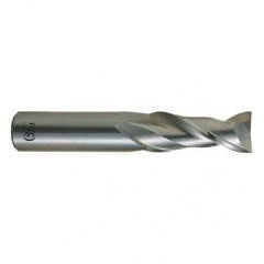 1/2 Dia. x 3 Overall Length 2-Flute Square End Solid Carbide SE End Mill-Round Shank-Center Cutting-Uncoated - Industrial Tool & Supply