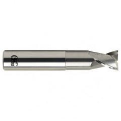 1/4 Dia. x 2-1/2 Overall Length 2-Flute .020 C/R Solid Carbide SE End Mill-Round Shank-Center Cutting-Uncoated - Industrial Tool & Supply