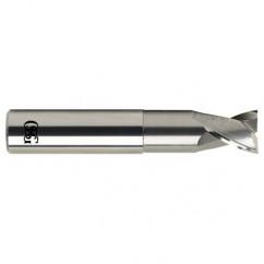 3/4 Dia. x 4 Overall Length 2-Flute .090 C/R Solid Carbide SE End Mill-Round Shank-Center Cutting-Uncoated - Industrial Tool & Supply