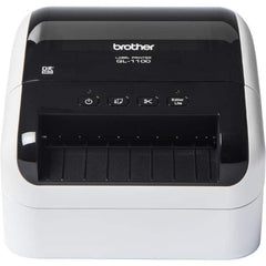 Brother - Electronic Label Makers; Type: Label Printer ; Power Source: 120V AC 60Hz ; Resolution: 300 x 300 ; Contents: Software; USB Cable; AC Adapter; Quick Setup Guide; Documentation; Starter Rolls - (41) Die-Cut Large Shipping Labels (DK-1247); 2.4 i - Exact Industrial Supply