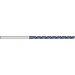 Ball End Mill: 0.031″ Dia, 0.25″ LOC, 3 Flute, Solid Carbide 2-1/2″ OAL, 1/8″ Shank Dia, 30 ° Helix, AlTiN Coated, Single End