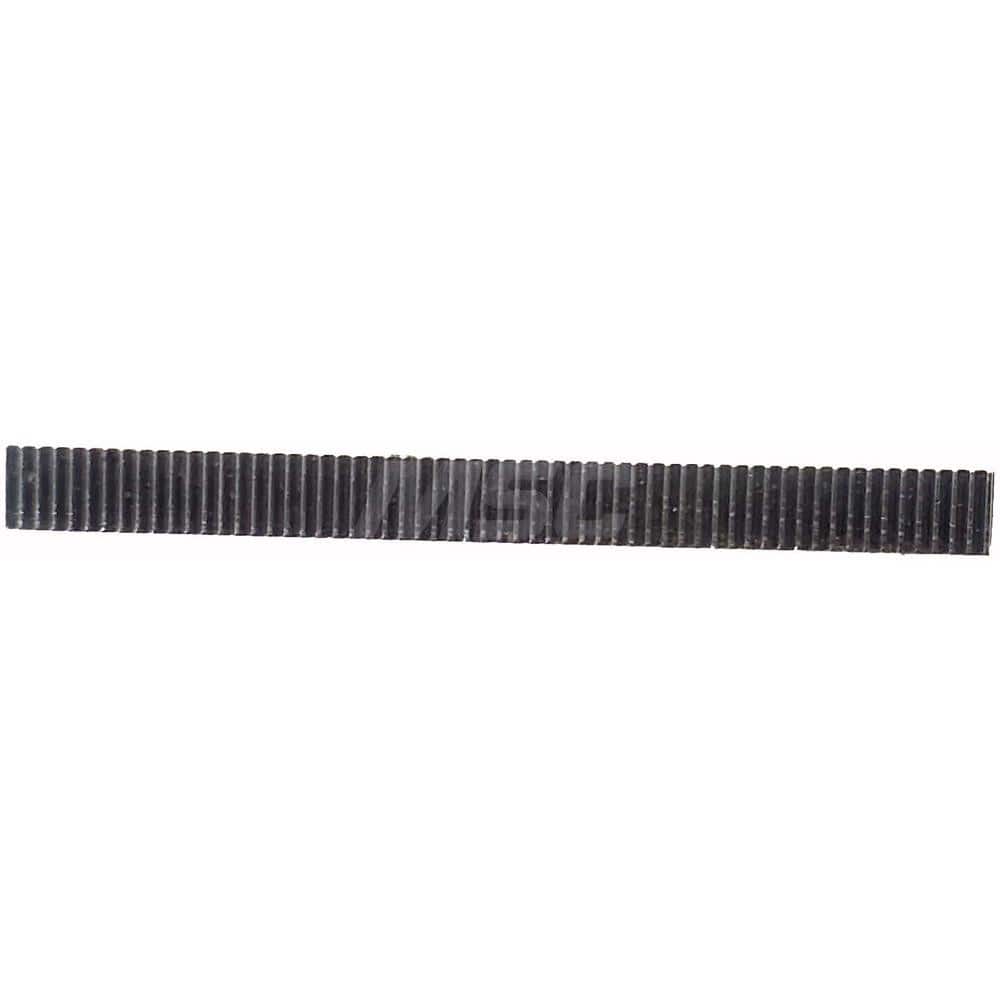 1/2″ Face Width 4' Long 303/316 Stainless Steel Gear Rack 16 Pitch, 14.5° Pressure Angle, Square