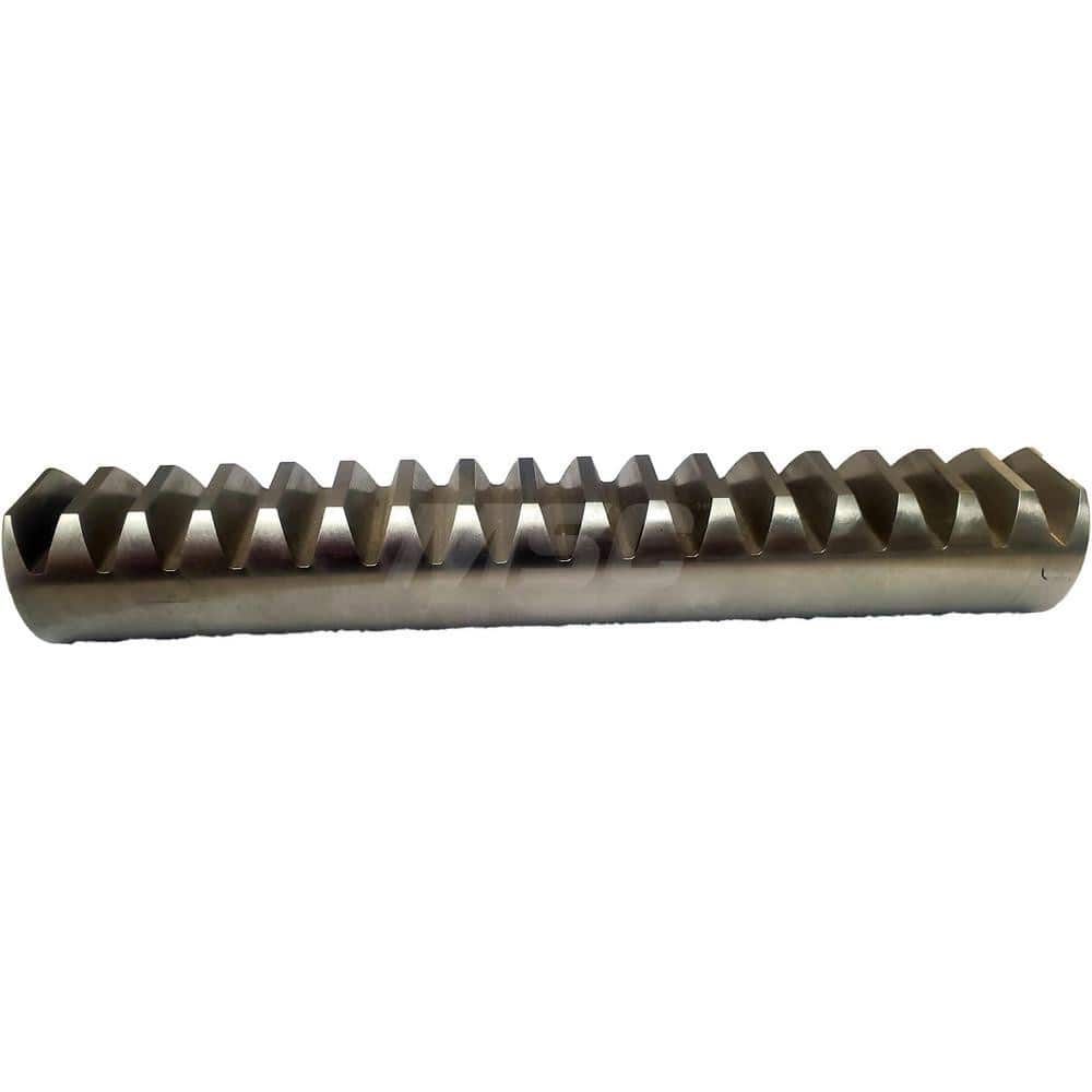 1/2″ Diam 4' Long 303/316 Stainless Steel Gear Rack 20 Pitch, 14.5° Pressure Angle, Round