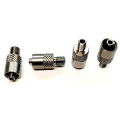 Medical Tubing Connectors & Fittings; Connector Type: Male Luer Lock to Male Threaded; Material: 316 Stainless Steel; Application: For Many Laboratories; Color: Silver