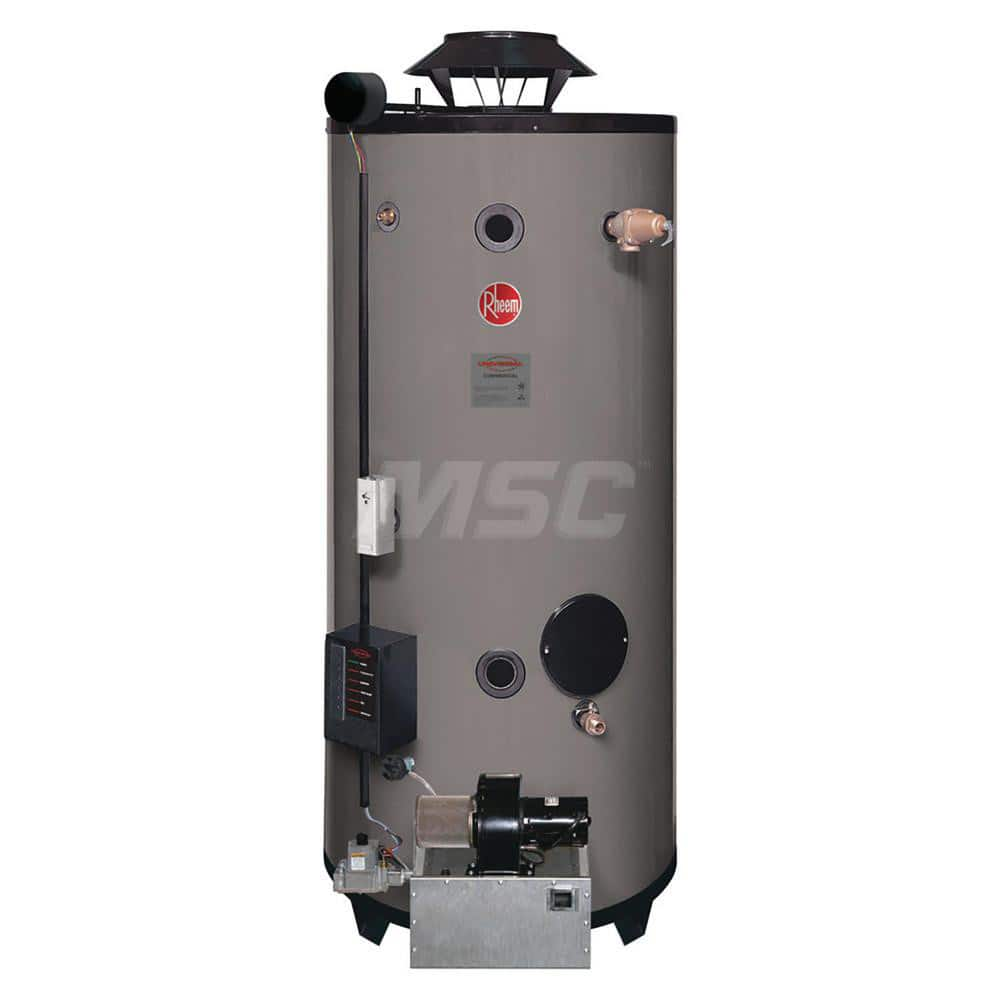 Gas Water Heaters; Commercial/Residential: Commercial; Commercial/Residential: Commercial; Type: Universal; Fuel Type: Natural Gas; Fuel Type: Natural Gas; Indoor or Outdoor: Indoor; Tankless: No; Tank Capacity (Gal.): 100.00; Temperature Rise: 140 ™F @ 1