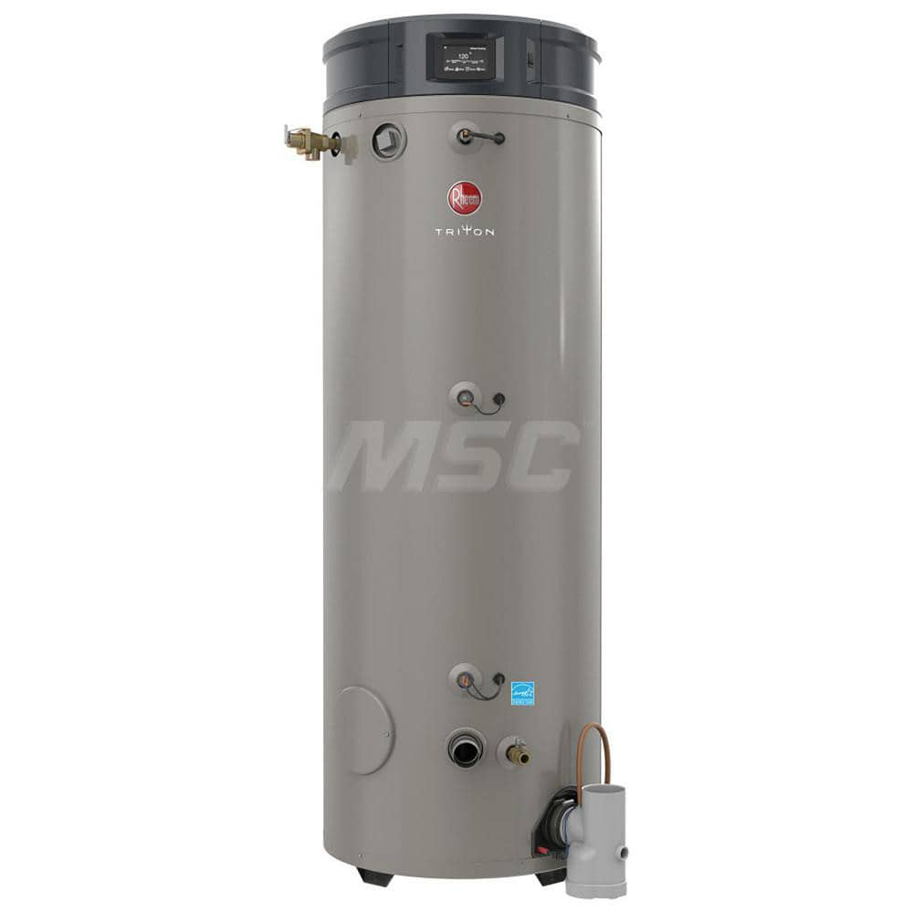 Gas Water Heaters; Commercial/Residential: Commercial; Commercial/Residential: Commercial; Type: High Efficiency; Fuel Type: Natural Gas; Fuel Type: Natural Gas; Indoor or Outdoor: Indoor; Tankless: No; Tank Capacity (Gal.): 100.00; Temperature Rise: 140