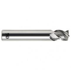 1 Dia. x 4 Overall Length 3-Flute .060 C/R Solid Carbide SE End Mill-Round Shank-Center Cutting-Uncoated - Industrial Tool & Supply