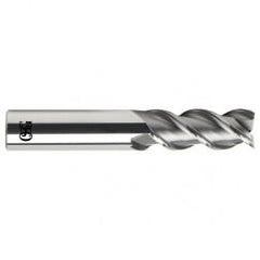 3/8 Dia. x 2-1/2 Overall Length 3-Flute .030 C/R Solid Carbide SE End Mill-Round Shank-Center Cutting-Uncoated - Industrial Tool & Supply