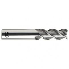 1/4 Dia. x 2-1/2 Overall Length 3-Flute .020 C/R Solid Carbide SE End Mill-Round Shank-Center Cutting-Uncoated - Industrial Tool & Supply