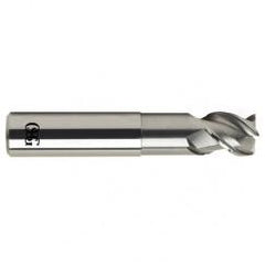 1/4 Dia. x 2-1/2 Overall Length 3-Flute .020 C/R Solid Carbide SE End Mill-Round Shank-Center Cutting-Uncoated - Industrial Tool & Supply