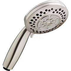 Shower Heads & Accessories; Type: Hand Shower; Material: Brass; GPM: 2.00; Face Diameter: 4-1/2; Finish/Coating: Nickel; For Use With.: Universal; Type: Hand Shower; Description: 5-Function Hand Shower; Material: Brass