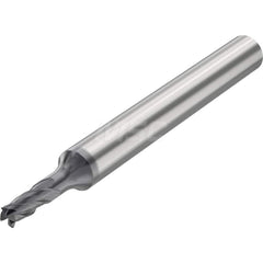 Corner Radius End Mill: 0.315″ Dia, 4 Flutes, Solid Carbide 35 ° Helix, SIRON-A Coated, Corner Radius End, Series JSE514