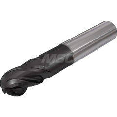 Ball End Mill: 0.5″ Dia, 5 Flute, Solid Carbide 3″ OAL, 1/2″ Shank Dia, 38 ° Helix, TiAlCN Coated, Single End, Series Flash Solid