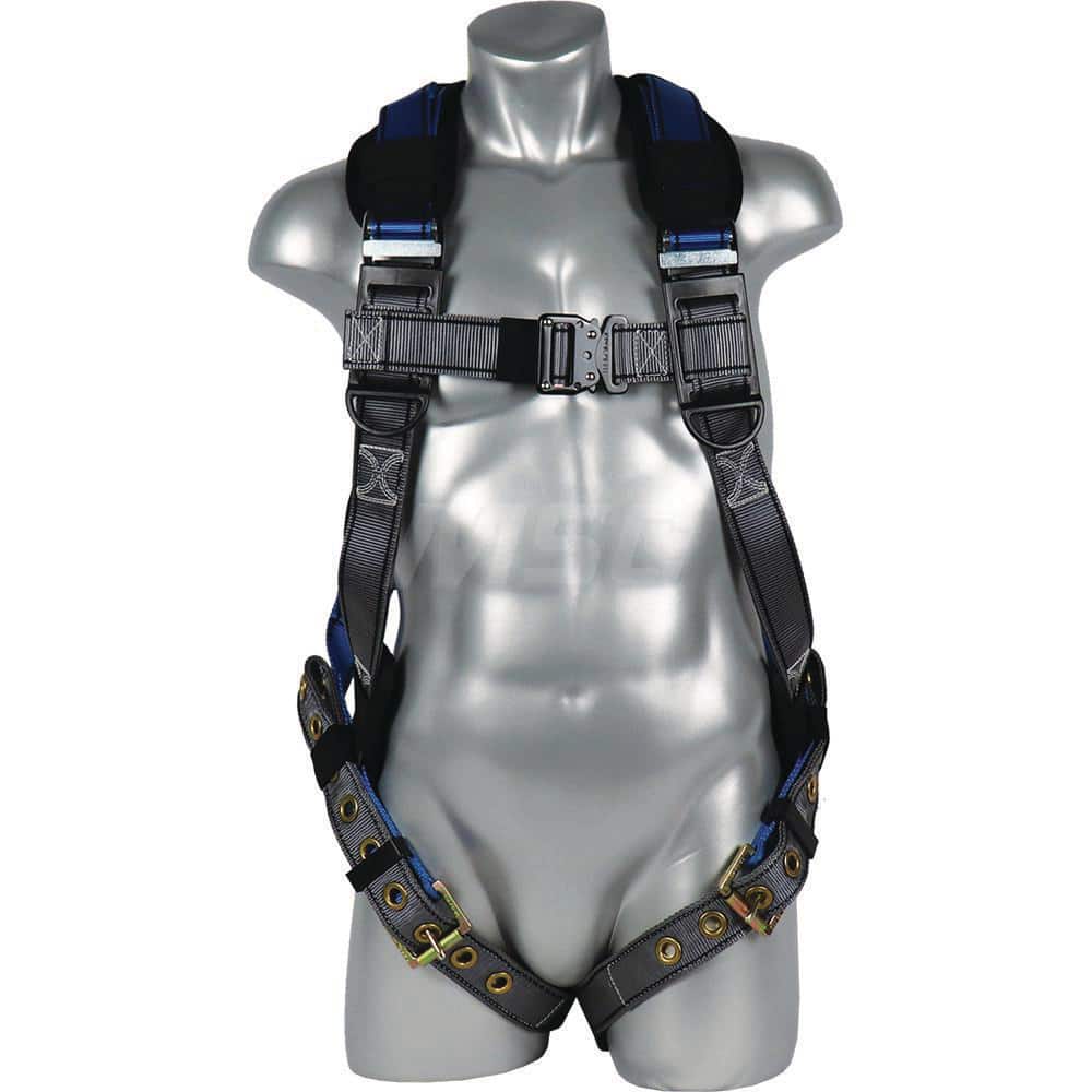 Fall Protection Harnesses: 310 Lb, Padded Quick Connect Style, Size Universal, For Construction, Back