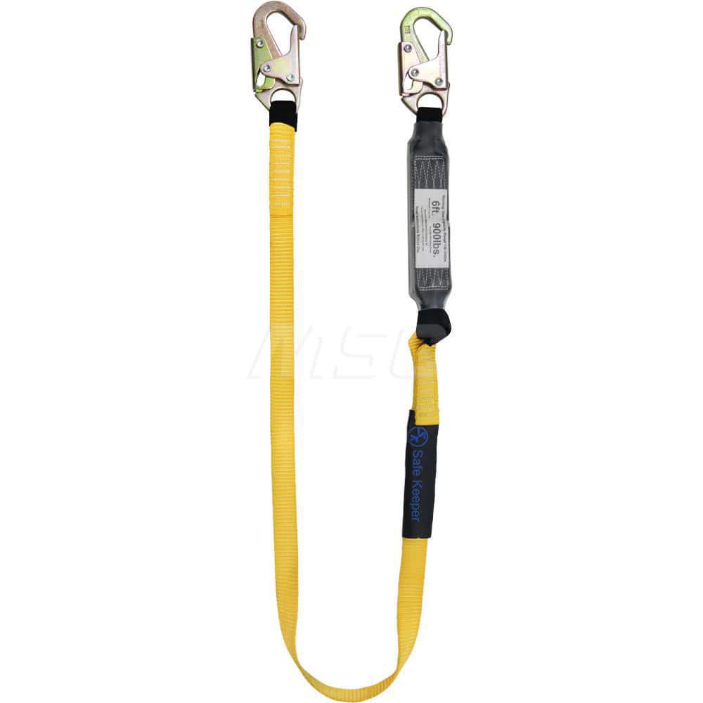 Lanyards & Lifelines; Load Capacity: 310 lb; Construction Type: Webbing; Harness Type: Fall Arrest; Lanyard End Connection: Snap Hook; Anchorage End Connection: Snap Hook; Length Ft.: 6.00
