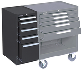 205 Brown 5-Drawer Hang-On Cabinet w/ball bearing Drawer slides - For Use With 293, 295 or 297 - Industrial Tool & Supply