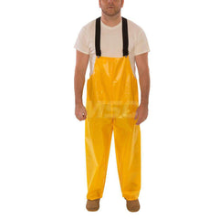 Non-Disposable Rain & Chemical-Resistant Bib Overalls: Waterproof, Chemical Resistant & Mildew Resistant, Gold, Polyurethane On 210D Nylon 30″ Inseam, Snaps Closure, 0, Storm Cuff Ankle