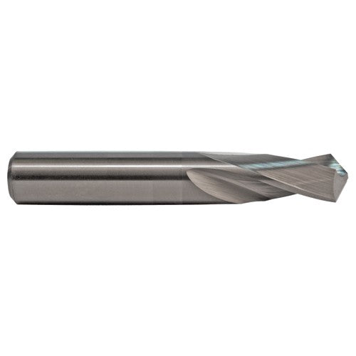 #25 Dia. × 0.15″ Shank × 5/8″ Flute Length × 2″ OAL, 3XD, 118°, Uncoated, 2 Flute, External Coolant, Round Solid Carbide Drill - Industrial Tool & Supply