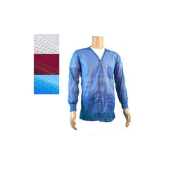 Smocks & Lab Coats; Garment Style: Smock; Material: Carbon; Size: 5X-Large; Color: Blue; Sleeve Length: 24; Closure Type: Snaps; Chest Size: 58; Closure Locaton: Front; Features: Light Weight; Chest Size (Inch): 58; Closure Location: Front