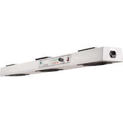 Air Ionizers; Maximum Air Flow: 115 CFM; Material: Steel; Ion Output: AC, 68KHz; Power Rating: 36 W; Input Voltage: 240.00; Output Voltage: 2.2 kV; Length (Inch): 5.75; Height (Inch): 2.5 in; Overall Length: 5.75; Overall Height: 2.5 in; Material: Steel