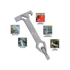 EMT Tools; Tool Type: Emergency Hammer; Tool Function: Hydrant Wrench; Pry Axe; Gas Shut-Off; Spanner Wrench; Material: Alloy