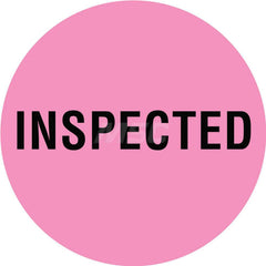 Inventory Control Label: ″Inspected″, Circle Paper