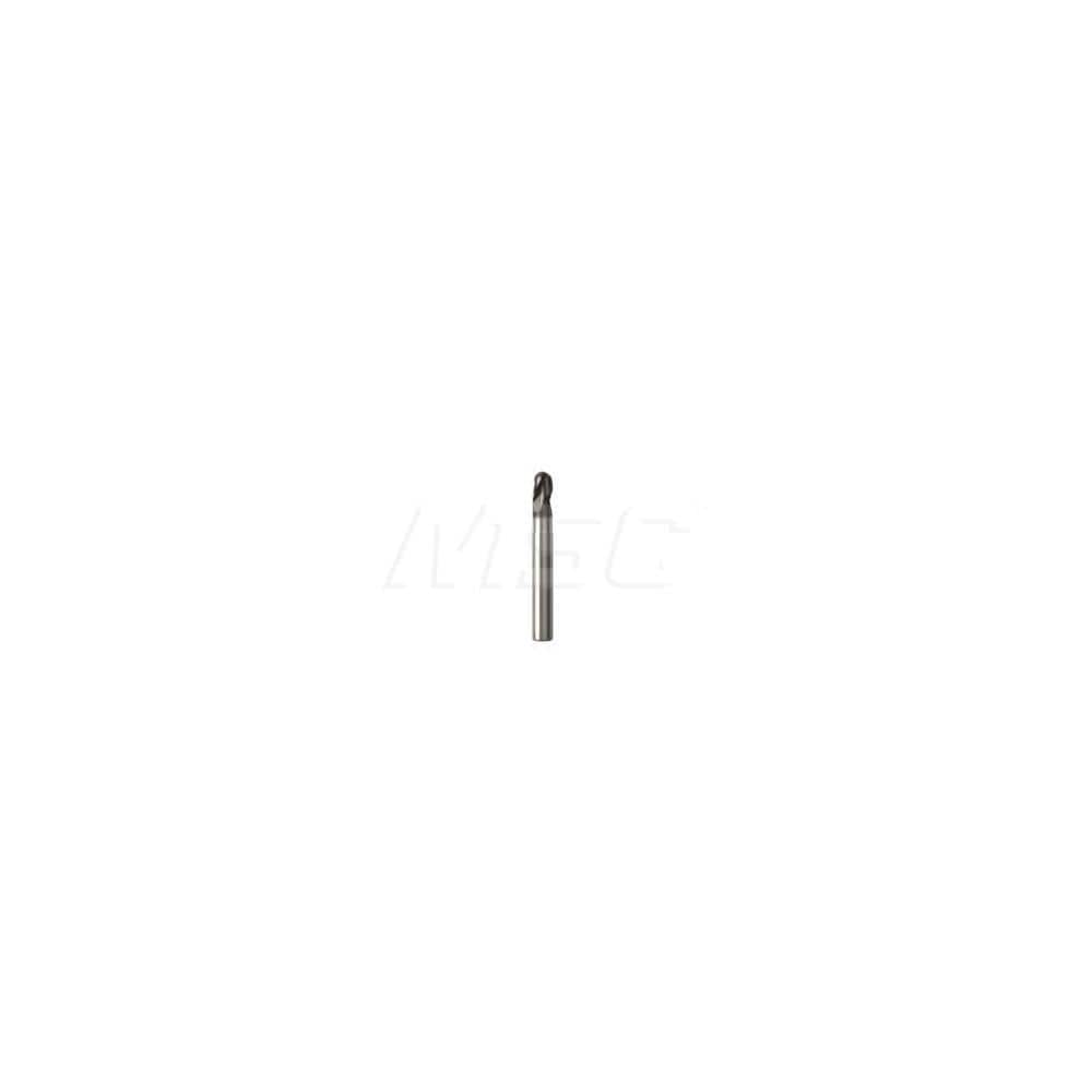 Ball End Mill: 0.3938″ Dia, 3 Flute, Solid Carbide 89 mm OAL, 10 mm Shank Dia, 30 ° Helix, NXT Coated, Single End
