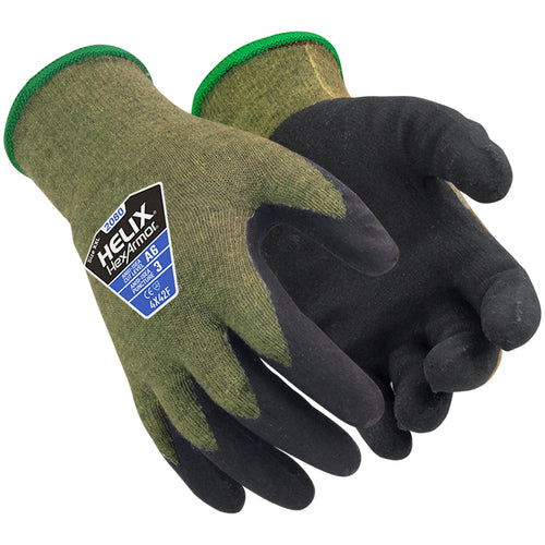 Helix Aramid and Steel Liner with Foam Nitrile Palm Dip Size M
