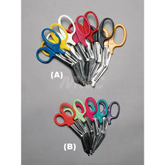 Scissors, Forceps & Tweezers; Product Type: Scissor; Tip Shape: Blunt; Blade Style: Curved; Straight; Disposable: No; Length (Inch): 5.50; Blade Material: Stainless Steel; Handle Material: Plastic; Additional Information: No; Overall Length: 5.50