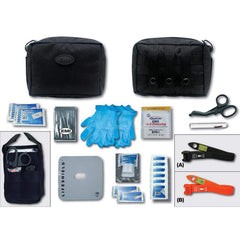 Emergency Prep Kits; Kit Type: Bleeding Control; Container Type: Pouch; Container Material: Nylon; Color: Black; Contents: Molle Pouch, S.T.A.T Tourniquet, Lifeshield, Gloves, Penlight, shears, Combine Pad, Gauze, Sterile Pads, Quick Clot; Overall Length: