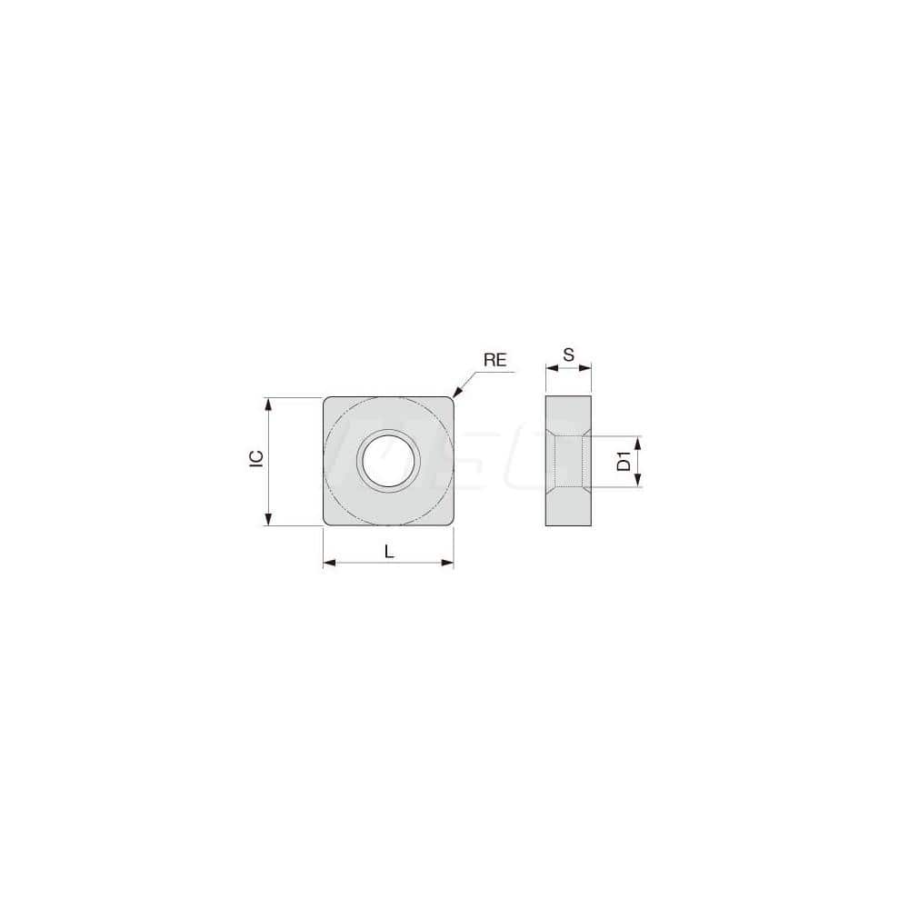 Turning Insert:  SNMM866TU T9225,  Solid Carbide TiCN, Al2O3 & TiN Finish,  Neutral,  1″ Inscribed Circle,  0.0940″ Corner Radius,  90.0 &deg N/A Square,  Series  SNMM