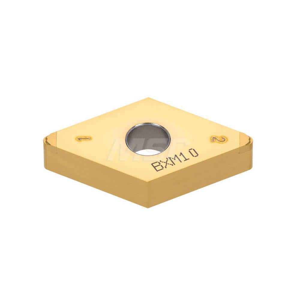 Turning Insert:  2QP-DNGM431HP BXM10,  Polycrystalline Cubic Boron Nitride TiCN Finish,  Neutral,  1/2″ Inscribed Circle,  0.0160″ Corner Radius,  55.0 &deg N/A Diamond,  Series  DNGM