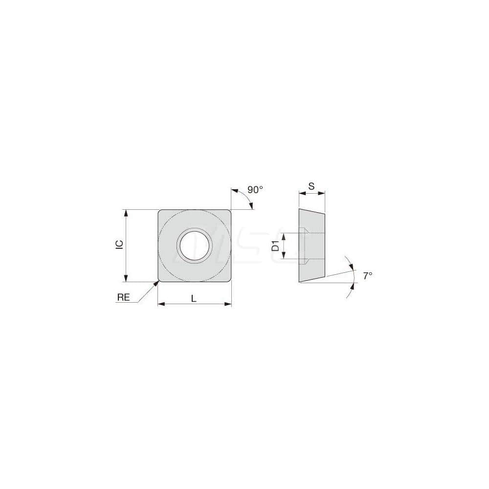 Turning Insert:  SCMT21.51-24 T9225,  Solid Carbide TiCN, Al2O3 & TiN Finish,  Neutral,  1/4″ Inscribed Circle,  0.0160″ Corner Radius,  90.0 &deg N/A Square,  Series  SCMT
