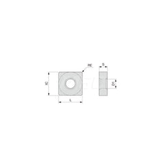 Turning Insert:  SNMG854THS T9235,  Solid Carbide TiCN, Al2O3 & TiN Finish,  Neutral,  1″ Inscribed Circle,  0.0630″ Corner Radius,  90.0 &deg N/A Square,  Series  SNMG
