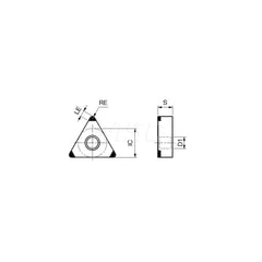 Turning Insert:  3QP-TNGA332-H BX380,  Polycrystalline Cubic Boron Nitride Uncoated Finish,  Neutral,  3/8″ Inscribed Circle,  0.0310″ Corner Radius,  60.0 &deg N/A Triangle,  Series  TNGA